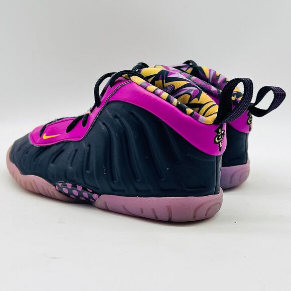 Nike Little Posite One Boys 9C Purple Saturn Black Youth PS Sneakers Shoes - Picture 5 of 11